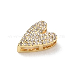 Breloques en laiton micro pavé de zircone cubique transparente pour la saint-valentin&nbsp;KK-A300-20G