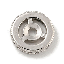 Perle di zirconi cubici trasparenti in micro pavè di ottone&nbsp;KK-G493-30D-P