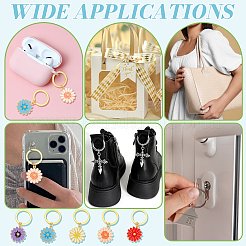 15шт брелок в виде цветка из сплава 5 цветов эмали KEYC-NB00014