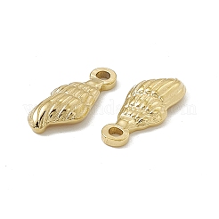 PVD真空メッキ201ステンレススチールペンダント  コンクチャーム  18KGP本金メッキ  18x7.5x3.5mm  穴：1.8mm&nbsp;STAS-J401-VC769