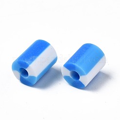 手作り樹脂粘土ビーズ  3トーン  コラム  藤紫色  5x2.5~6.5mm  穴：1.8mm&nbsp;CLAY-N011-50A-04