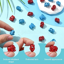 20шт 2 цвета синтетические коралловые бусины&nbsp;CORA-YW0001-03