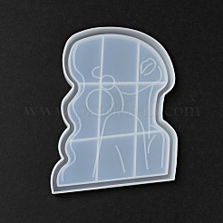 Diy женский портретный поднос для посуды силиконовые Молды DIY-P070-B01