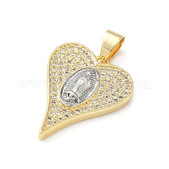 Pendenti in zirconi cubici trasparenti in micro pavè di ottone&nbsp;KK-P350-26A-01