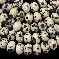 Нити из натуральных далматинских бусин G-D344-A26