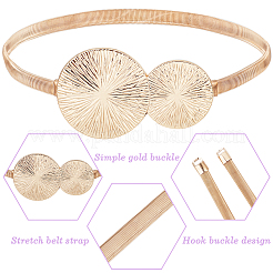 1 шт. ремень из сплава с плоской цепочкой-змейкой и плоской круглой пряжкой AJEW-CP0008-13