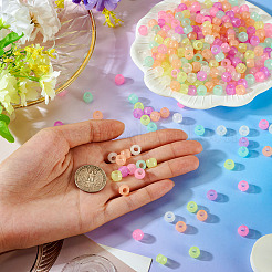 500 шт. светящиеся прозрачные акриловые бусины&nbsp;LACR-TA0001-09