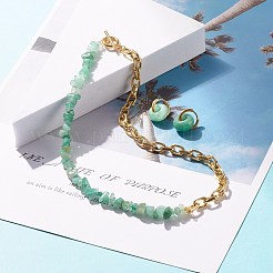 Set di gioielli con perline di avventurina verde naturale&nbsp;SJEW-JS01223-07