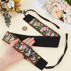 Taillengürtel aus Baumwolle mit ethnischer Blumenstickerei für Damen&nbsp;AJEW-WH20098-123