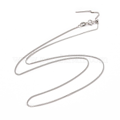 Ожерелье из цепочек из стерлингового серебра с родиевым покрытием STER-I021-04P