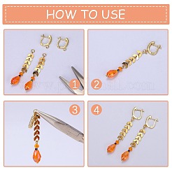 10шт латунные серьги-кольца с микро-паве из прозрачного кубического циркония ZIRC-SZ0005-16