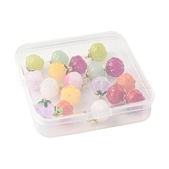 24шт 9 цвета стеклянные подвески GLAA-FS0002-42