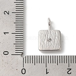 Подвески из латуни с покрытием из прозрачного кубического циркония&nbsp;KK-Z056-23P