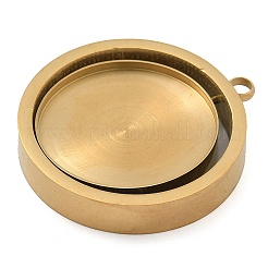 Оправы для подвесок из нержавеющей стали 304 в виде кабошонов&nbsp;LS-STAS-M084-04G