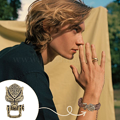 1 шт. латунные застежки-скобы в виде волка&nbsp;KK-GA0002-23B