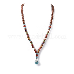 Ожерелья из бисера из дерева&nbsp;NJEW-JN04136