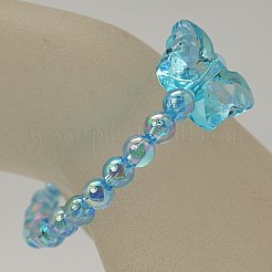 Прозрачные акриловые детские браслеты на детский подарок на день BJEW-JB00613-07