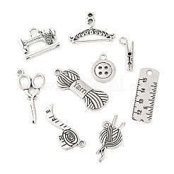 54 шт. 9 стиля шитья тематические тибетские подвески из сплава&nbsp;TIBE-FP0001-06