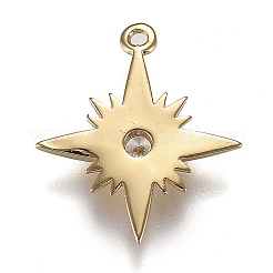 Кулоны из экологически чистой латуни с прозрачным кубическим цирконием&nbsp;ZIRC-H106-02G