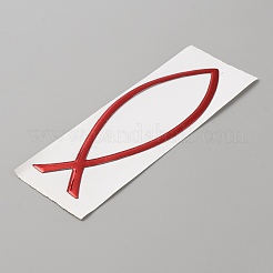Selbstklebende Jesus-Fisch-Autoaufkleber aus PVC&nbsp;STIC-WH0004-36A