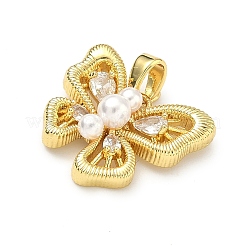 Pendentifs en laiton zircon cubique transparent&nbsp;KK-B171-03G-04