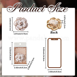 Clips en alliage de fleurs&nbsp;AJEW-WH20130-221A-02