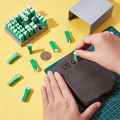 Наборы глиняных штампов с заглавными буквами из пластика&nbsp;DIY-WH0750-114B