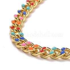 4pcs 4 bracelets de chaîne gourmette en laiton&nbsp;BJEW-SZ0001-018