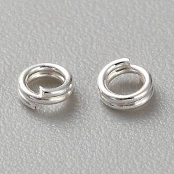 スターリングシルバーのスプリットリング 925 個  ダブルループ丸カン  リング  銀  3x1.3mm  内径：2mm&nbsp;STER-WH0009-21B
