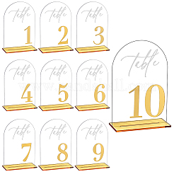 10 Stück Tischkarten aus Acryl mit der Nummer 1~10&nbsp;AJEW-WH0596-824