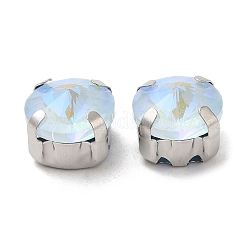 Мокко флуоресцентный(ми) плоский круглый пришитый страз&nbsp;GGLA-M006-02B-P01