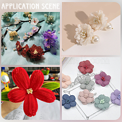 5 fascio di 5 colori di gesso con anima di fiori artificiali in cordino di cotone&nbsp;DIY-GF0014-07B