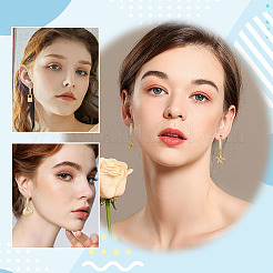 4 пара латунных серег-колец 4 стилей&nbsp;EJEW-AR0001-12