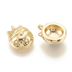 Подвеска из латуни lucky kitten с эмалью&nbsp;KK-N186-42