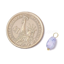 20 шт. непрозрачные стеклянные подвески с эффектом кракле&nbsp;PALLOY-JF03952-03