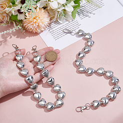 Ccb пластиковое сердце бисер кошелек декоративные цепочки&nbsp;AJEW-WH0248-895P