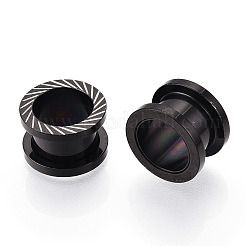 Бусины из хирургической нержавеющей стали 316 с канавками STAS-N103-08B-EB