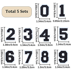 № 0~9 шерстяной войлок приутюжить/пришить заплатки AJEW-WH0308-314