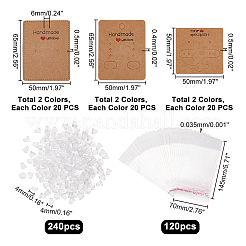 120 шт. 6 стильных пустых держателя для сережек из крафт-бумаги для демонстрации сережек DIY-PH0009-95