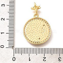 Латунные подвески с микропаве из прозрачного кубического циркония KK-R212-13G-05