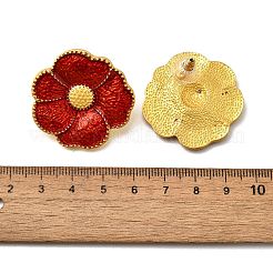 Сплав эмаль серьги EJEW-H156-01G