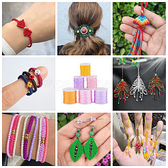 6 rollo de cordón trenzado de nailon de 6 colores&nbsp;NWIR-TA0001-46B