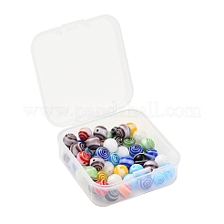 48шт стеклянные бусины миллефиори ручной работы LK-YW0001-02B