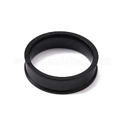 201 geriffelte Fingerringfassungen aus Edelstahl&nbsp;LS-STAS-WH0027-27D-EB