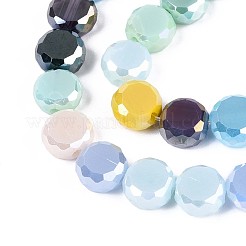 Стеклянные бусины с гальваническим покрытием &nbsp;EGLA-N022-03A-A09