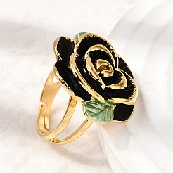 304 Edelstahl Emaille Fingerringe für Damen&nbsp;RJEW-G373-01G-01