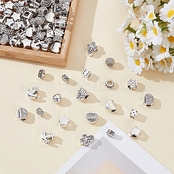 130шт 13 стиля европейские бусины из сплава в тибетском стиле MPDL-ME0001-02