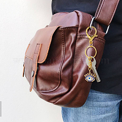 Брелок с эмалью и стразами от сглаза KEYC-HY0001-16