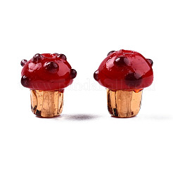 Ручной работы ухабистым Шарики Lampwork LAMP-N029-014