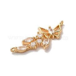 Латунные микропаве прозрачные подвески с фианитом&nbsp;KK-M294-27G